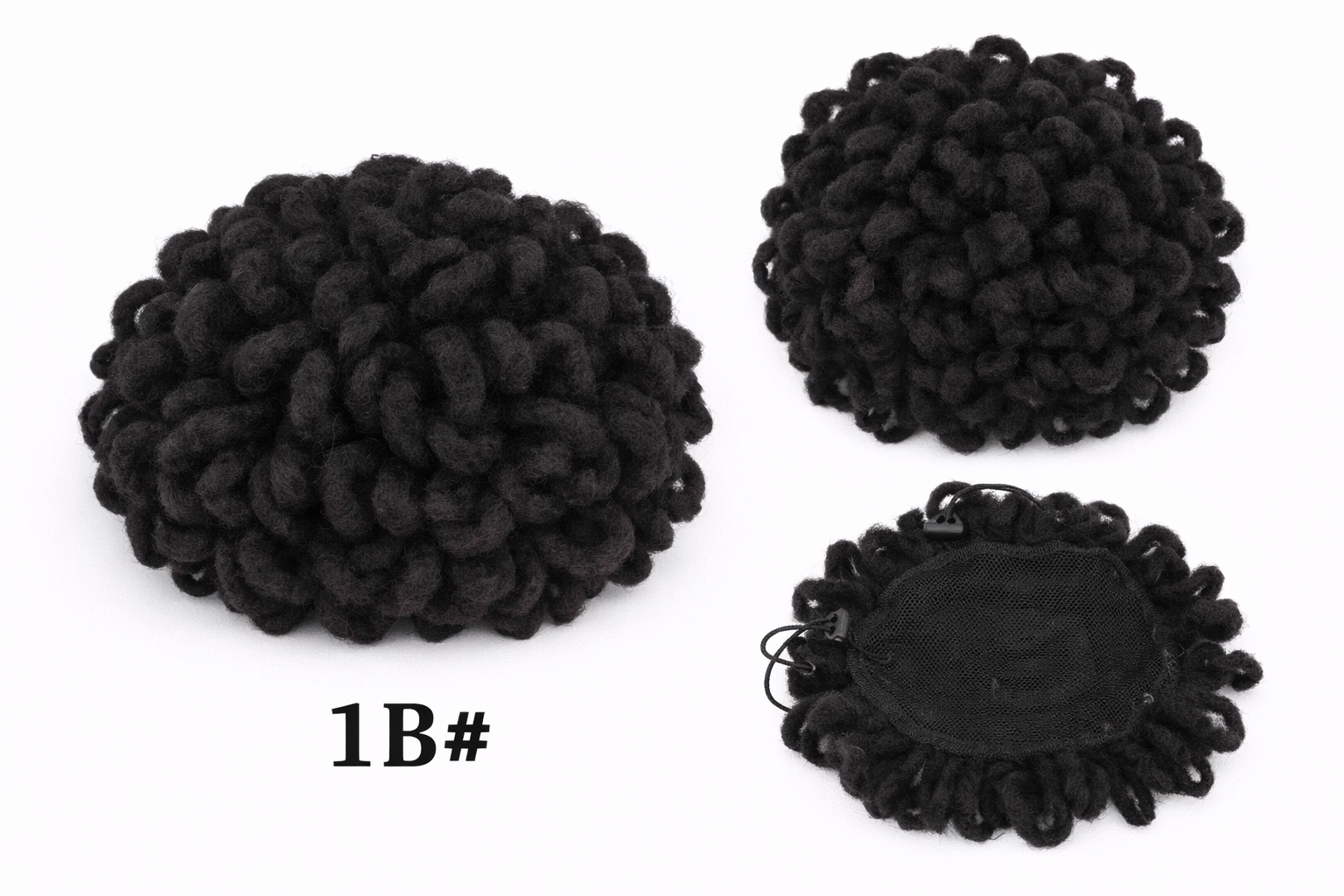 Chignon afro en fausses locks – Style naturel et élégant