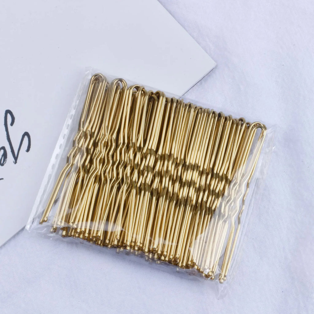 Épingles à Chignon en U - Lot de 50 Pinces Métal 5cm pour Coiffures