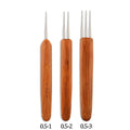 Crochets pour Locks - Set de 3 Aiguilles Bambou 0.5mm.